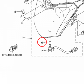 YAMAHA - ZAROWKA nr: 1JDH43470000
