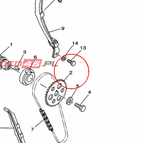 YAMAHA - ZEBATKA LANC. ROZRZ. nr: 1KH121760000