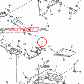 YAMAHA - WYPELNIENIE OWIEWKI nr: 1MC2836M0000