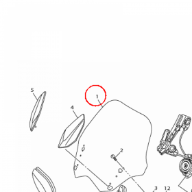 YAMAHA - szyba nr: 1MC283810000