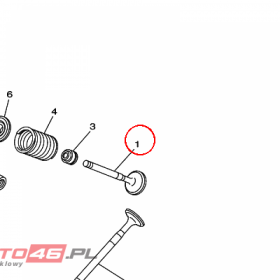 YAMAHA - zawor dolot. nr: 1P6E21111000