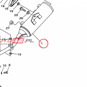 YAMAHA - TLUMIK nr: 1P6E47110000