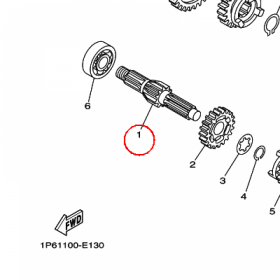 YAMAHA - WALEK SKRZYNI. B. nr: 1P6E74110100
