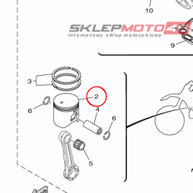 YAMAHA - tlok nr: 1P81163100A0