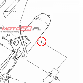 YAMAHA - rura wydech. nr: 1P9E46101000