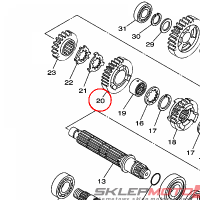 YAMAHA - KOLO ZEBATE nr: 1PE172310000