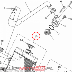 YAMAHA - RADIATOR ASSY nr: 1PEE24600100