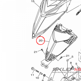 YAMAHA - OSLONA CHLODNICY nr: 1PEE24670000