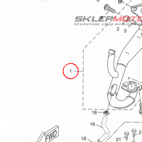 YAMAHA - rura wydech. nr: 1PHE46100000