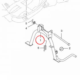 YAMAHA - PODSTAWKA BOCZNA nr: 1PHF71110000