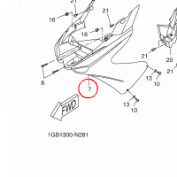YAMAHA - OWIEWKA DOLNA nr: 1PHF835J01P3