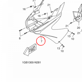 YAMAHA - OWIEWKA DOLNA nr: 1PHF835J01P3