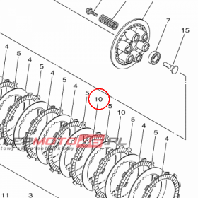 YAMAHA - PLATE, FRICTION 2 nr: 1RC163300000