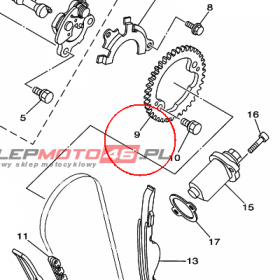 YAMAHA - ZEBATKA LANC. ROZRZ. nr: 1S3121760000