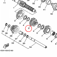 YAMAHA - KOLO ZEBATE nr: 1S3171310000