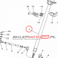 YAMAHA - COLUMN, STEERING 2 nr: 1S3238131000
