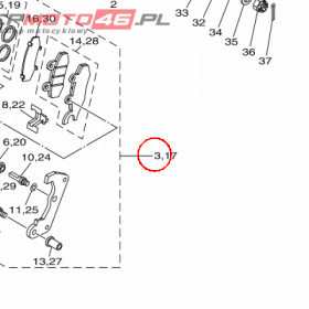 YAMAHA - ZACISK HAM. nr: 1S32580T0100