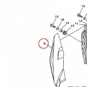 YAMAHA - RIM, HEADLIGHT COVER 2 nr: 1S3841660000