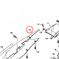 YAMAHA - OSLONA BOCZNA nr: 1S4F174100P1