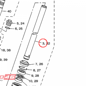 YAMAHA - TUBE, INNER 1 nr: 1S4F31240000