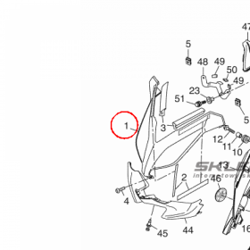YAMAHA - wypelnienie owiewki nr: 1SDF836K00P1