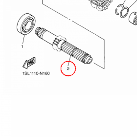 YAMAHA - WALEK SKRZYNI. B. nr: 1SL174110000