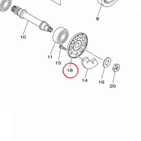 YAMAHA - WEIGHT 3 nr: 1SM1145A0000