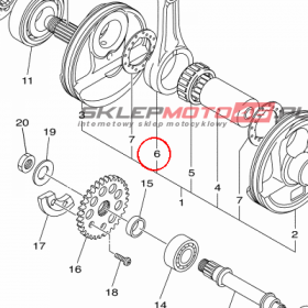 YAMAHA - korbowod nr: 1SM116512000