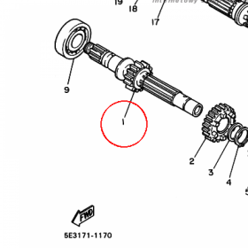 YAMAHA - WALEK SKRZYNI. B. nr: 1TA174110000