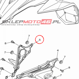YAMAHA - STAY, FENDER 2 nr: 1TDF15140000