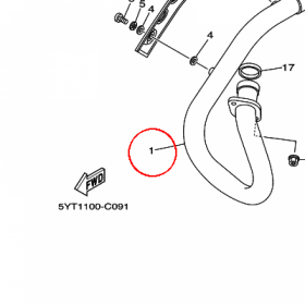 YAMAHA - RURA WYDECHOWA nr: 1UY146110200