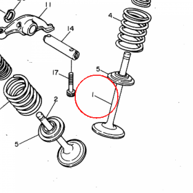 YAMAHA - zawor dolot. nr: 1VJ121110000