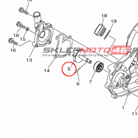 YAMAHA - WALEK POMPY WOD. nr: 1WDE24500000