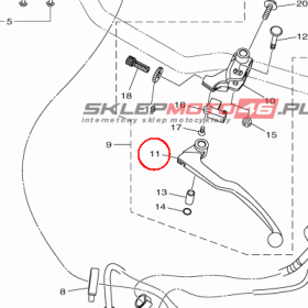 YAMAHA - dzwignia sprzegla nr: 1WDH39120000