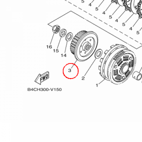 YAMAHA - ZABIERAK SPRZEGLA nr: 1WS163710100