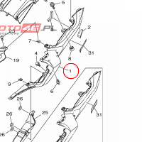 YAMAHA - oslona boczna nr: 1WS2171100P0