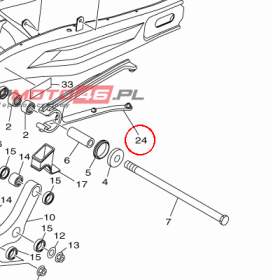 YAMAHA - oslona uszczeln. nr: 1WS221510100