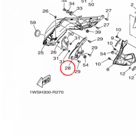 YAMAHA - WYPELNIENIE OWIEWKI nr: 1WS2836L0000
