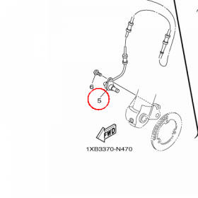 YAMAHA - WHEEL SENSOR ASSY, FRONT nr: 1XB859700000 > 1XB859700100