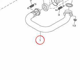 YAMAHA - RURA WYDECHOWA nr: 1XDE46110100