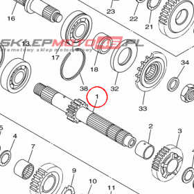 YAMAHA - WALEK SKRZYNI. B. nr: 20S174110000