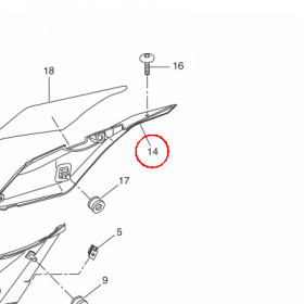 YAMAHA - OSLONA BOCZNA nr: 22BF171X0000