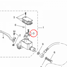 YAMAHA - uchwyt pompy ham. nr: 22BF58671000