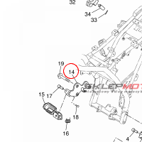 YAMAHA - BRACKET FOOTREST 2 nr: 22BF74220100