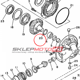 YAMAHA - WASHER, THRUST nr: 22U461180014