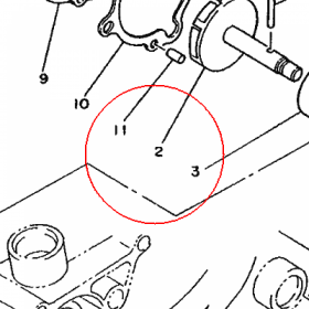YAMAHA - WALEK POMPY WOD. nr: 22W124500000