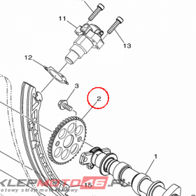 YAMAHA - ZEBATKA LANC. ROZRZ. nr: 23P121760000