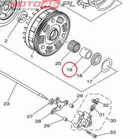 YAMAHA - TULEJA DYSTANS. nr: 23P161810000