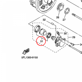 YAMAHA - USZCZELNIACZE POMPY nr: 26HW00980000