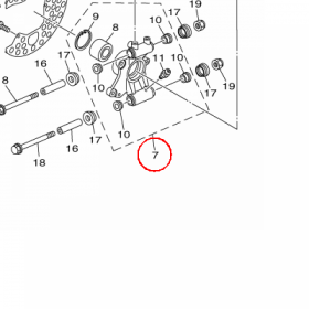 YAMAHA - REAR KNUCKLE ASSY. nr: 2BGF532F0000